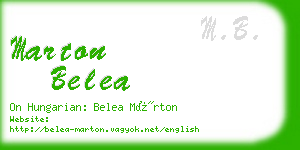 marton belea business card